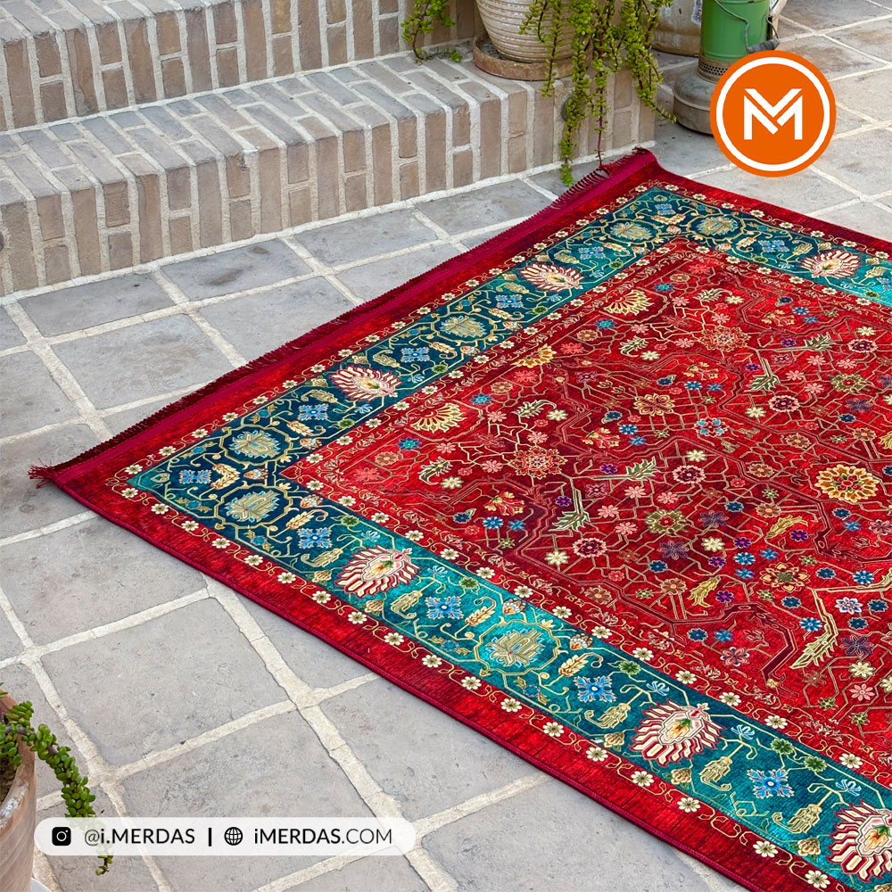 فرش کهنه نما کد Q02509 زمینه تمام رنگ